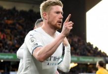 avec un quadruplé de Kevin De Bruyne, City punit les Wolves et aperçoit le titre