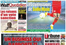 LA UNE DES JOURNAUX DU 03 Août: Les raisons d’un vote sanction, Les confessions de sadio Mané, Traite des personnes en Afrique de l’ouest: un business qui rapporte 75 milliards FCFA/an, Macky surpris et déçu, face aux ministre battus