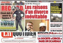 La une des journaux du 17 Août: Aliou Cissé doit-il ouvrir la tanière? Yaw-Wallu, les raisons d’un divorce inévitable; fermeture de Dantec, difficiles adieux; corniche, la société « Cercis » dans un scandale de 18 milliards