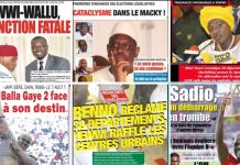 La une des journaux du 1 Août : YAW- WALLU la jonction fatal, Cataclysme dans le MACKY, Balla Gaye face a son destin Mané démarre avec un trophée
