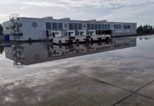 L’aéroport tout neuf de Saint-Louis…patauge dans les eaux
