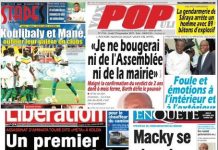 La une des journaux du 22 Septembre : Amical Sénégal/ Bolivie Koulibaly et Mané oublier leur galère en clubs ; Barthélémy Diaz «je ne bougerai ni de l’assemblée ni de la mairie»; Assassinat de Aminata Touré dite «Meta» à Kolda, un premier suspect déféré au parquet ; Stratégie de communication du régime, Macky se cherche