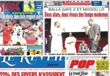 La une des journaux du 12 Septembre: Mané inquiète, Abdou Diallo retrouve le sourire; Balla Gaye 2 Modou Lo, deux stars, deux rivaux des temps modernes; 22% des foyers n’assurent pas les 3 repas par jour; Présidence de l’assemblée nationale, le truel Dias-Aidara-Thiam face au candidat du pouvoir
