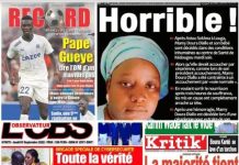 La une des journaux du 01 Septembre: Papa Gueye tire l’OM d’un mauvais pas; après Astou Soxna à Louga, c’est le tour de Mamy Doura Diallo à Kédougou; Toute la vérité sur l’arrestation de Nabou Dash; Assemblée nationale, la majorité tient au perchoir