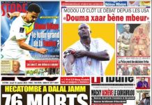 La une des journaux du 12 Janvier: Hécatombe à Dalal Jamm, 76 morts….