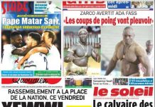 La une des journaux du 06 Janvier: Rassemblement à la place de la nation, Yaw recalée; Parcours de soin des malades, le calvaire des accompagnants…