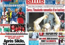 La une des journaux du 17 Janvier: En 8 jours, deux accidents font 64 morts