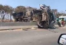 Accident sur la VDN : Un camion-citerne se renverse et occasionne trois blessés