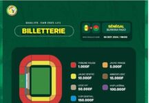 Match Sénégal- Burkina Faso: la billetterie dévoilée