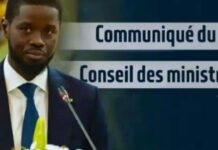 Communiqué du Conseil des ministres du mercredi 15 Janvier 2025