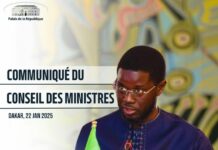 Communiqué du conseil des ministres du Mercredi 22 Janvier 2025