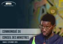 Communiqué du Conseil des ministres du Mercredi 12 Fevrier 2025