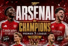 OFFICIEL : Arsenal sacré champion de Premier League grâce à un faux pas de Manchester City, mettant fin à 22 ans de disette