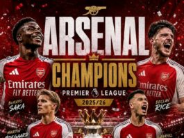 OFFICIEL : Arsenal sacré champion de Premier League grâce à un faux pas de Manchester City, mettant fin à 22 ans de disette