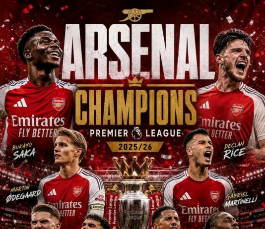 OFFICIEL : Arsenal sacré champion de Premier League grâce à un faux pas de Manchester City, mettant fin à 22 ans de disette