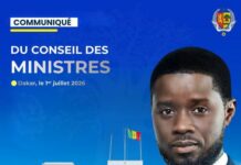 COMMUNIQUE DU CONSEIL DES MINISTRES DU 1er JUILLET 2026